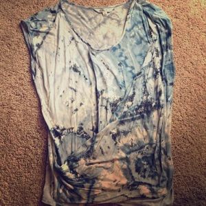 CAbi med- sleeveless top tie dyed print